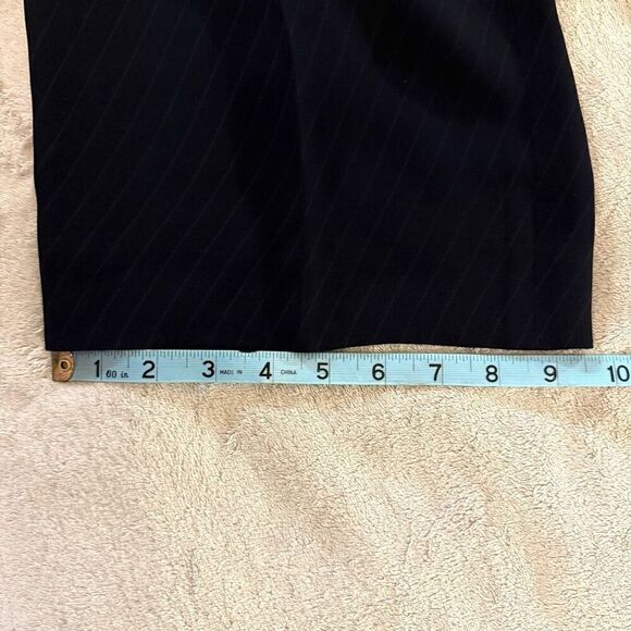 Tahari Dark Navy Diagonal Pinstripe Trouser Pants - Picture 12 of 12